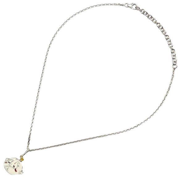 Dior Super Rare Cry Baby 925 Sterling Silver Enamel Necklace w/ Velvet Pouch - Picture 2 of 16